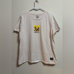 Vans Disney Exclusive White Tee‎ with Minnie & Mickey Graphic - Size XXL